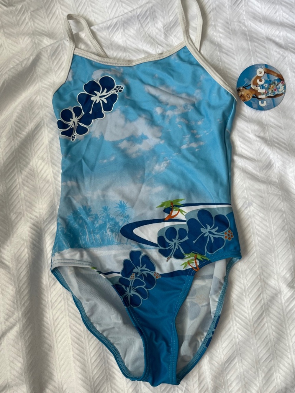 Circo 1 piece Swimsuit Tropical Hawaiian Small